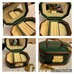 Jewelry Box Travel W/ Key  W / Handle Like New